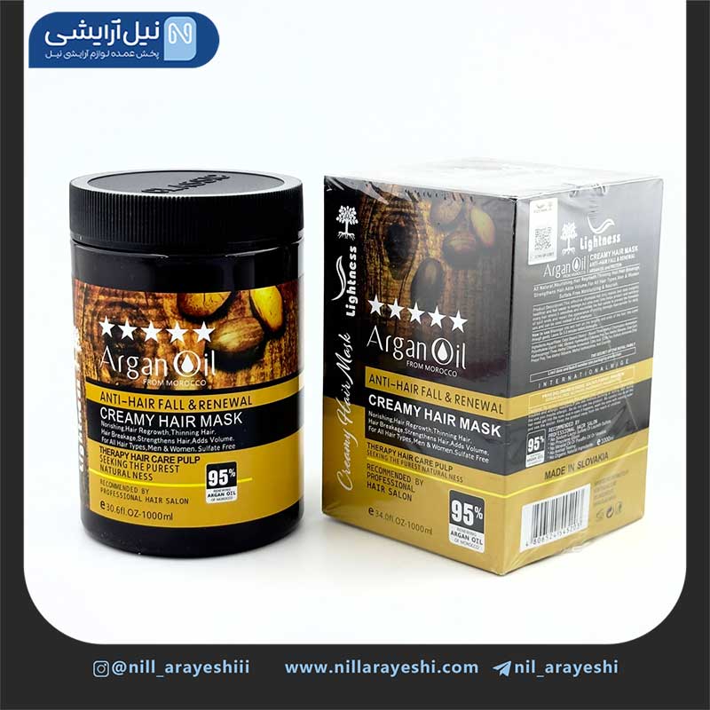 ماسک‌ مو بدون سولفات آرگان مراکشی لایتنس 1000 میل اصلی