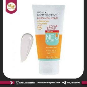 کرم ضدآفتاب فاقد چربی بی رنگ نئودرم SPF50