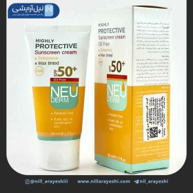 کرم ضدآفتاب فاقد چربی رنگی تیره نئودرم SPF50