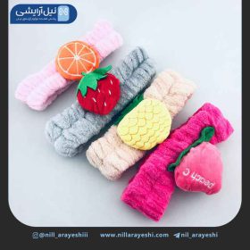 هدبند آرایشی حوله ای میوه ای