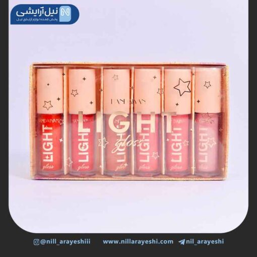 پک رژ لب مایع هندیان 6 عددی سری light