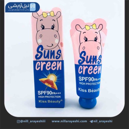 کرم ضد آفتاب کودک بی رنگ طرح خوک کیس بیوتی حاوی spf90 کد 68415