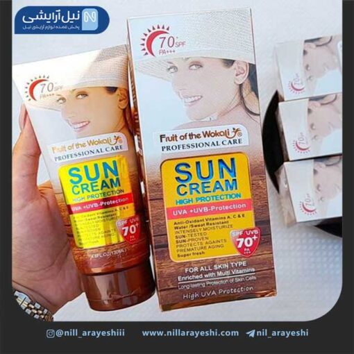 کرم ضد آفتاب بی رنگ وکالی spf70 کد