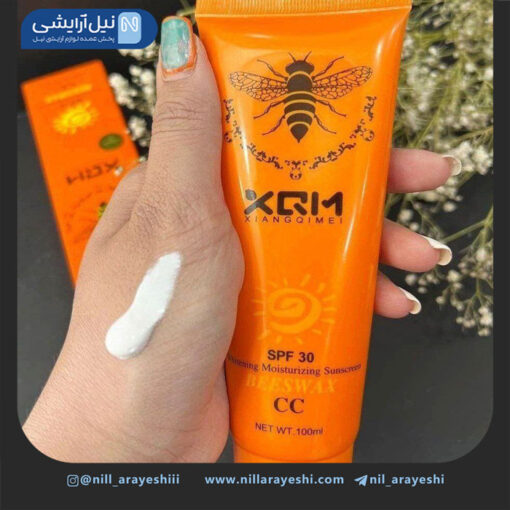 کرم ضد آفتاب تیوپی بدون رنگ موم عسل شینگ کیمی spf30 کد x1908