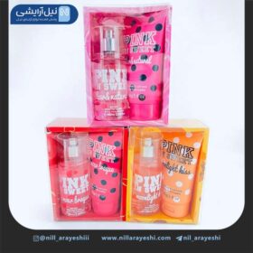 ست بادی اسپلش و لوسیون بدن پینک این سوییت ( خالخالی )