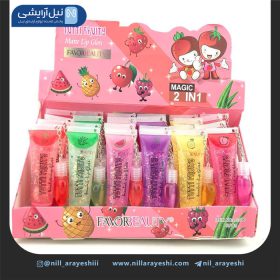 لیپ گلاس و رژ حرارتی قلبی میوه ای فیور بیوتی کد Lg3006