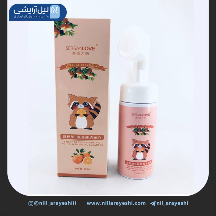 فوم شستشو صورت براش دار پرتقال سرسان لاو کد xg1456