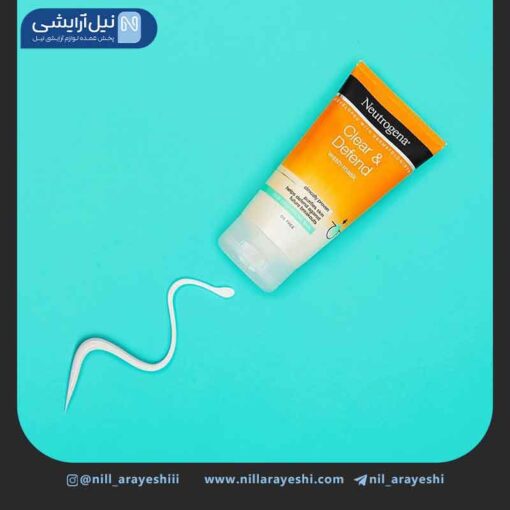 ماسک و شوینده صورت تیوپی نوتروژینا مدل clear & defend ( فرانسه )