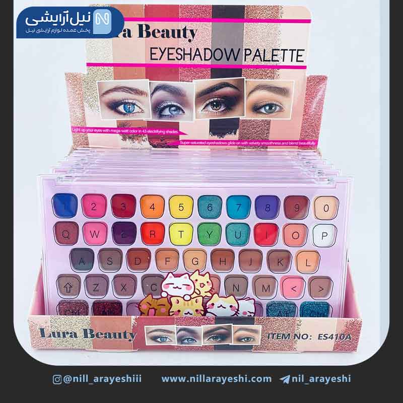 پالت سایه 43 رنگ لورا بیوتی طرح کیبورد کد ES410A