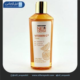 تونر صورت پوست چرب ویتامین سی پلاس نئودرم 200 میل