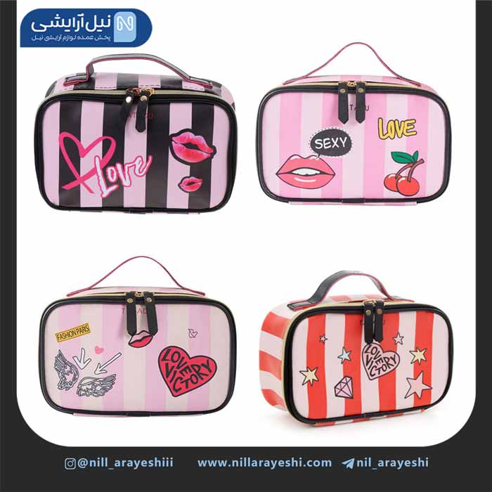 کیف آرایشی سایز بزرگ طرح ویکتوریا سکرت تاتادو