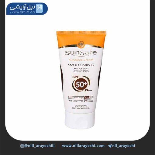 کرم ضد آفتاب روشن کننده رنگی سان سیف SPF50