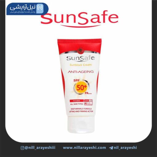 کرم ضد آفتاب و ضد چروک بی رنگ سان سیف SPF50