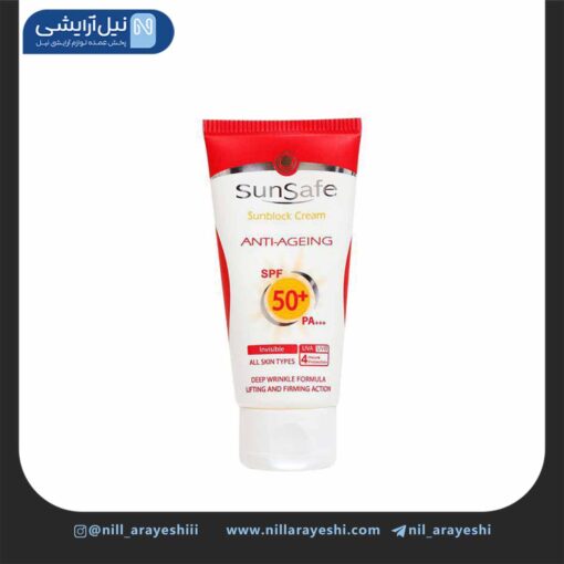 کرم ضد آفتاب و ضد چروک بی رنگ سان سیف SPF50