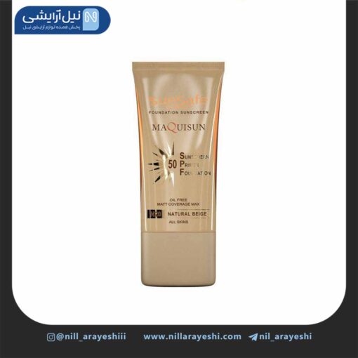 کرم ضد آفتاب کرم پودری و پرایمری مکی سان سان سیف SPF50 ( بژ طبیعی )