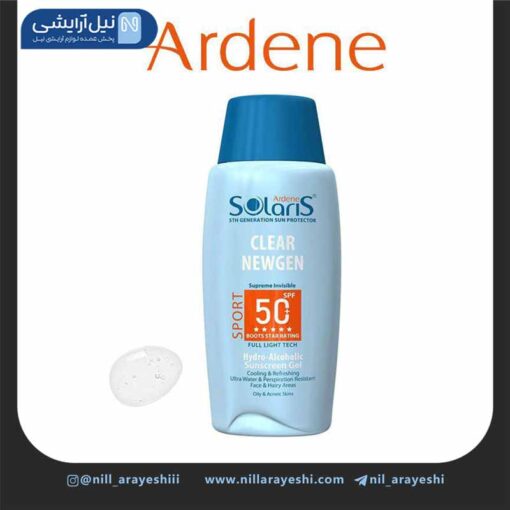 ژل ضد آفتاب آبرسان مدل clear newgen سولاریس آردن spf50