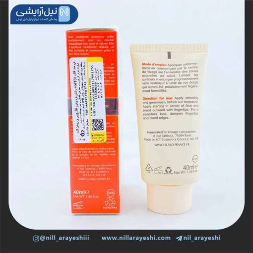 کرم ضد آفتاب فاقد چربی بژ روشن با پوشش کرم پودری spf30 الارو