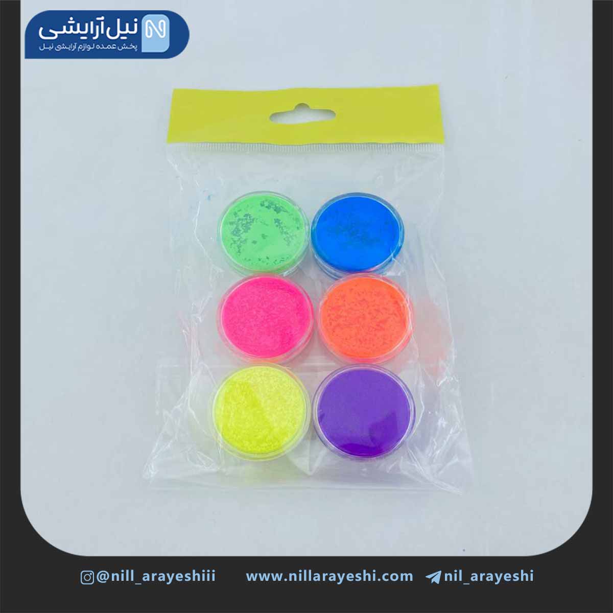 پک سایه پودری نئونی شش عددی