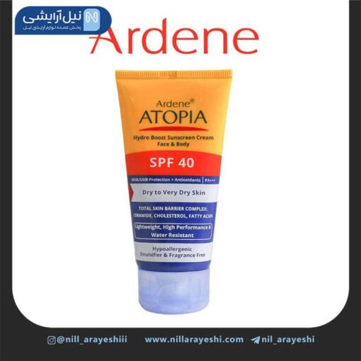 کرم ضد آفتاب مرطوب کننده بی رنگ پوست خشک آتوپیا آردن SPF40