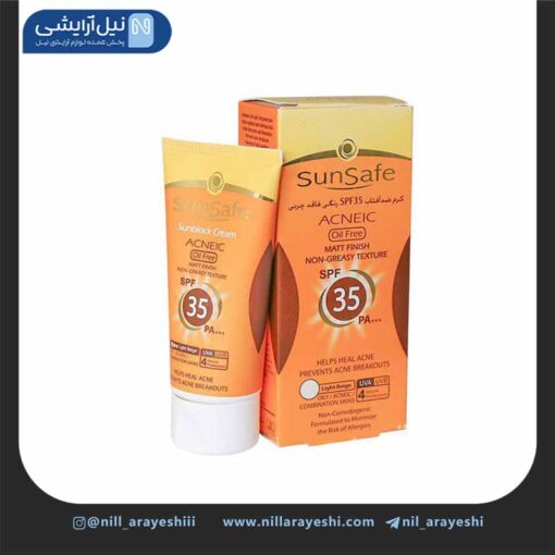 کرم ضد آفتاب کرم پودری فاقد چربی بژ روشن هیدرودرم spf50