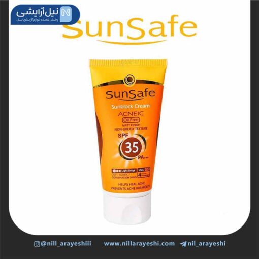 کرم ضد آفتاب کرم پودری فاقد چربی بژ روشن هیدرودرم spf50