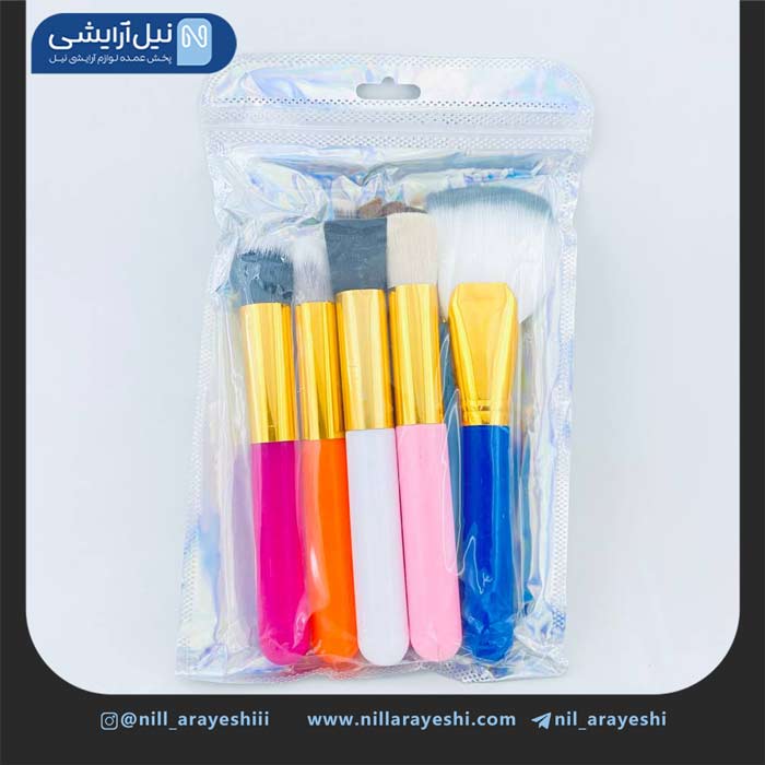 ست براش ده تکه دسته رنگی