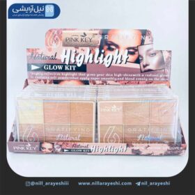 پالت هایلایتر شش رنگ پینک کی کد pk7668