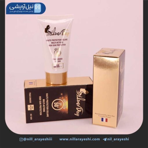 کرم ضد آفتاب رنگی سیلور دی spf50 کد SL – 2010