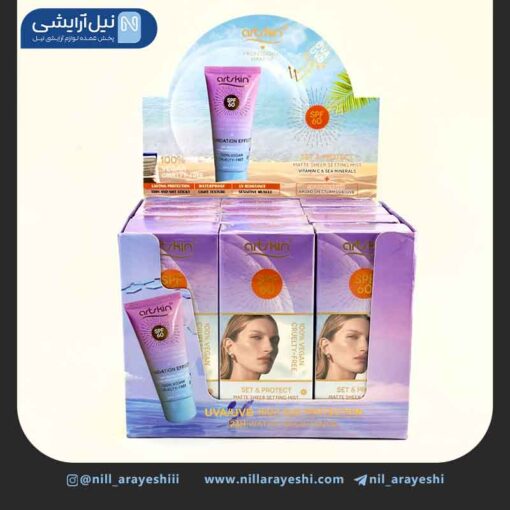 کرم ضد آفتاب رنگی کرم پودری آرت اسکین spf60