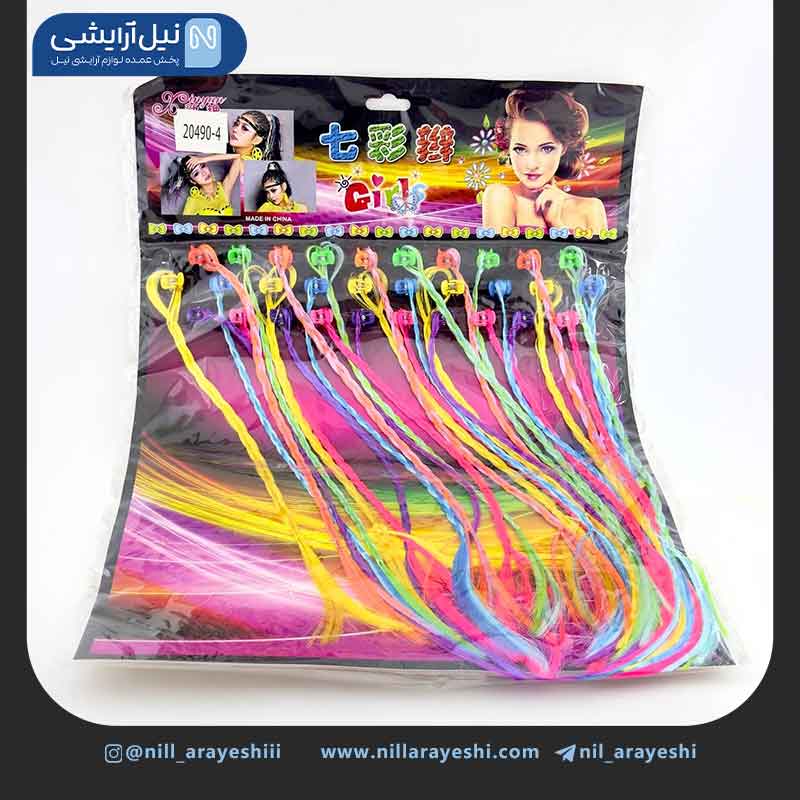 اکستنشن بافت مو کلیپسی رنگی سی عددی