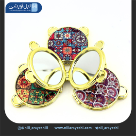 آیینه جیبی قالب خرسی طرح سنتی