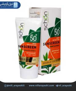 کرم ضد آفتاب دابل شید چای سبز رنگ طبیعی فاقد چربی شون spf50