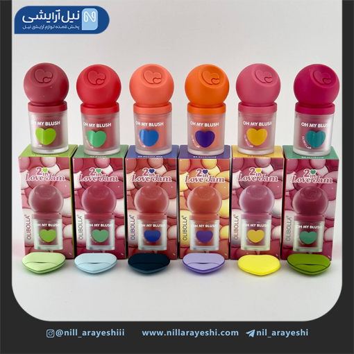 رژگونه مایع همراه پد انگشتی طرح قلب اولی بولا کد LA – B200