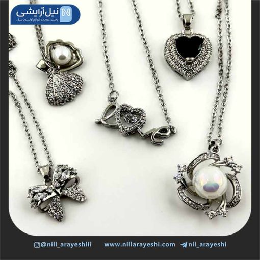 گردنبند استیل نقره ای