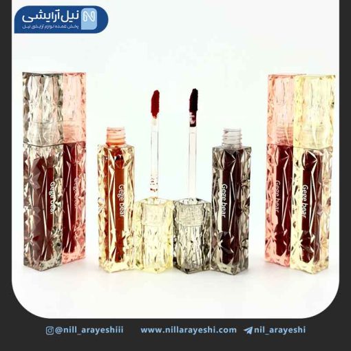 رژ لب مایع خیس پوکه شیشه ای طرح برجسته گگ بیر ( بدون جعبه )