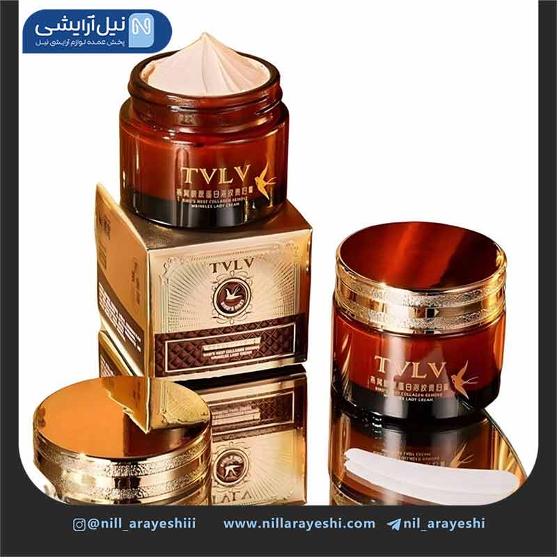 کرم سفید کننده کاسه ای کلاژن تی وی ال وی درب طلایی ( بدون جعبه )