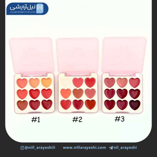 رژ پالتی نه رنگ میس لارا کد ms -398