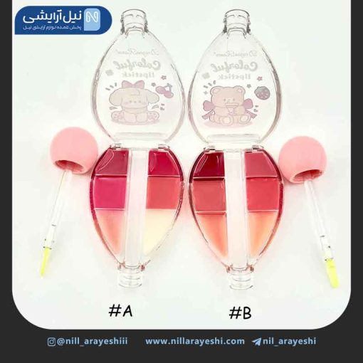 پالت رژ لب خیس شش رنگ خرسی دراگون رانی کد dr177