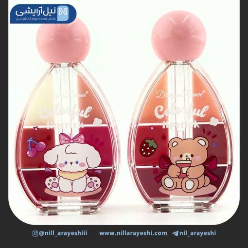 پالت رژ لب خیس شش رنگ خرسی دراگون رانی کد dr177