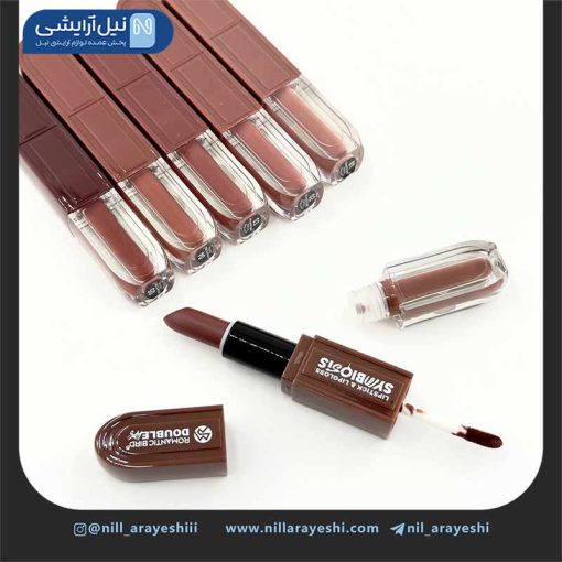 رژ لب مایع و جامد دو طرفه آیینه دار رومانتیک برد کد Rb286l