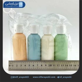 ست بطری مسافرتی چهار تیکه رنگی ( کاور زیپی )
