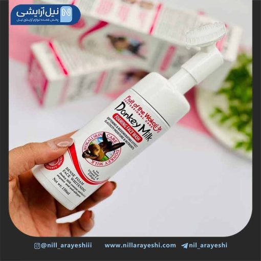فوم شستشو صورت براش دار شیر الاغ وکالی 150 میل