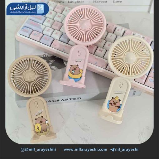 مینی فن خرسی شارژی کد ym88201