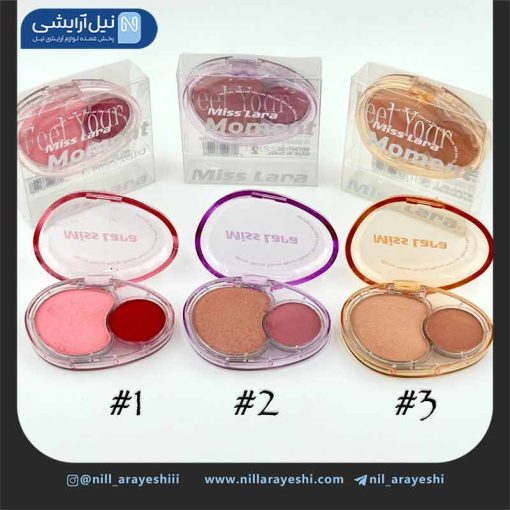 پالت رژگونه دو رنگ میس لارا کد