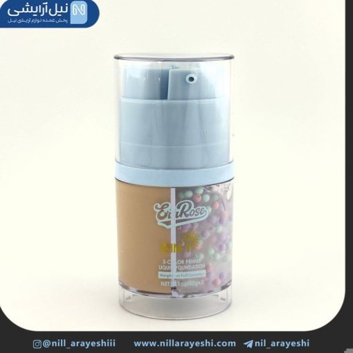 کرم پودر و پرایمر پمپی دوقلو ارا رز 30 گرم کد 8004