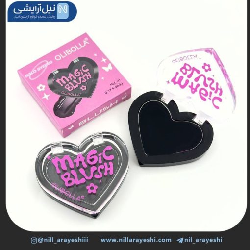 رژگونه جامد قلبی جادویی و حرارتی سیاه اولی بولا کد LA - B197