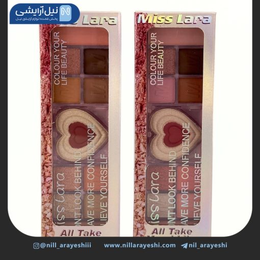 پالت سایه دوازده رنگ قلبی میس لارا کد Ms - 228