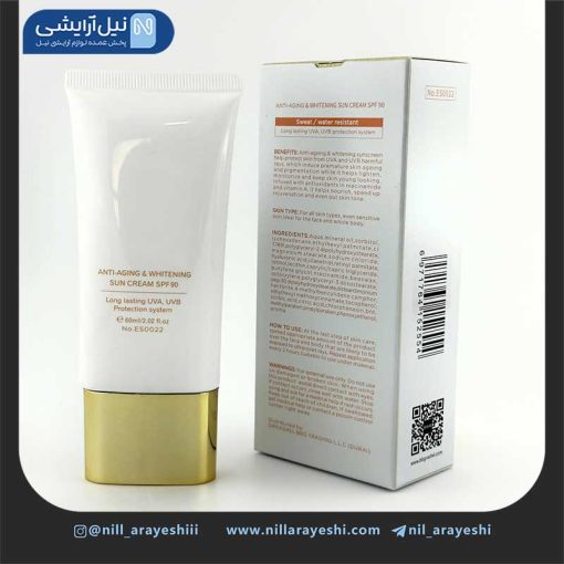 کرم ضد آفتاب بی رنگ استلین spf90 حجم 60 میل کد ES0022