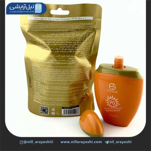 کرم ضد آفتاب بی رنگ استلین spf90 وزن 75 گرم کد ES0102