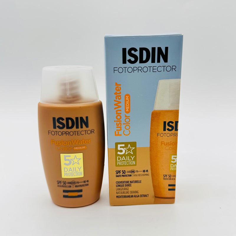 کرم ضد آفتاب رنگی فیوژن واتر ایزدین spf50